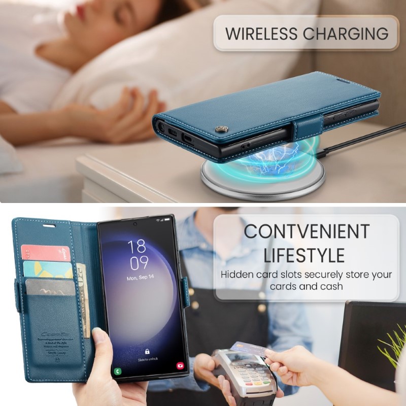 Pouzdro na Samsung Galaxy S24 Ultra CASEME smooth modré