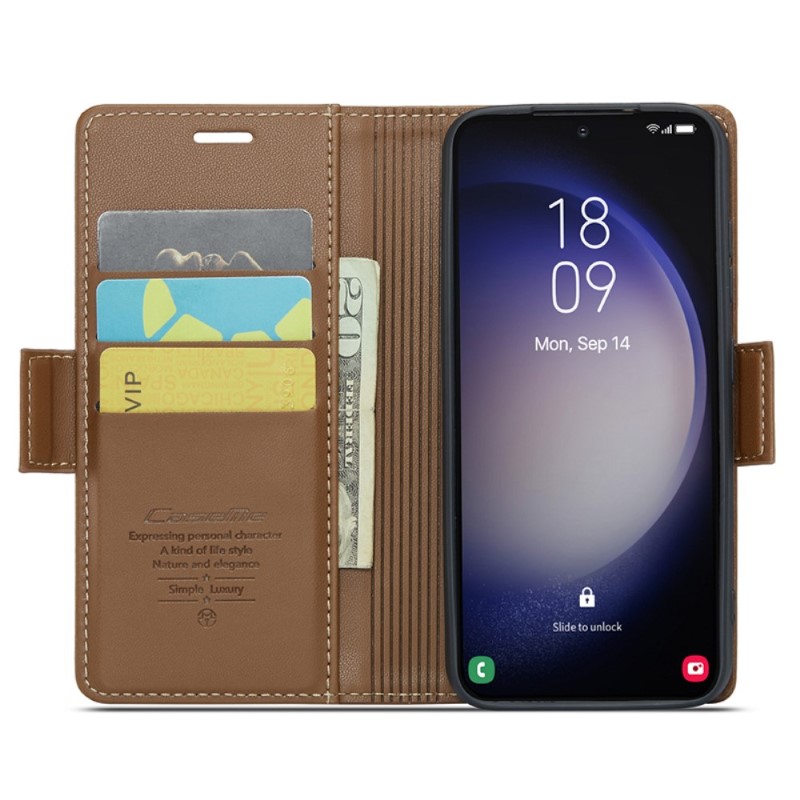 Pouzdro na Samsung Galaxy S24 Plus CASEME smooth hnědé