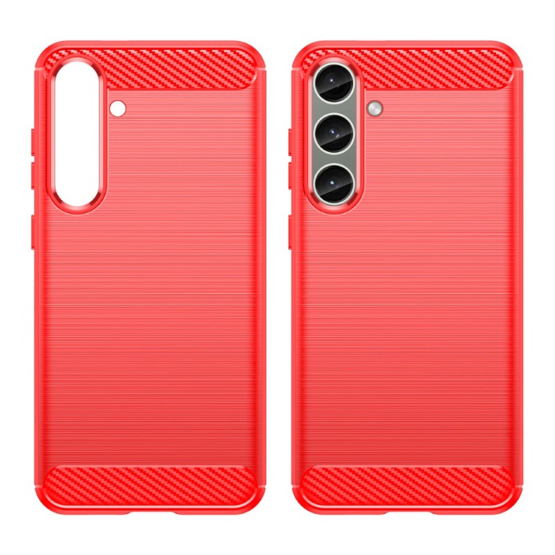 Kryt na Samsung Galaxy S24 Plus Gumový Carbon červený