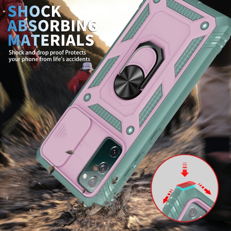 Kryt na Samsung Galaxy S20 FE odolný s krytkou na fotoaparát růžový