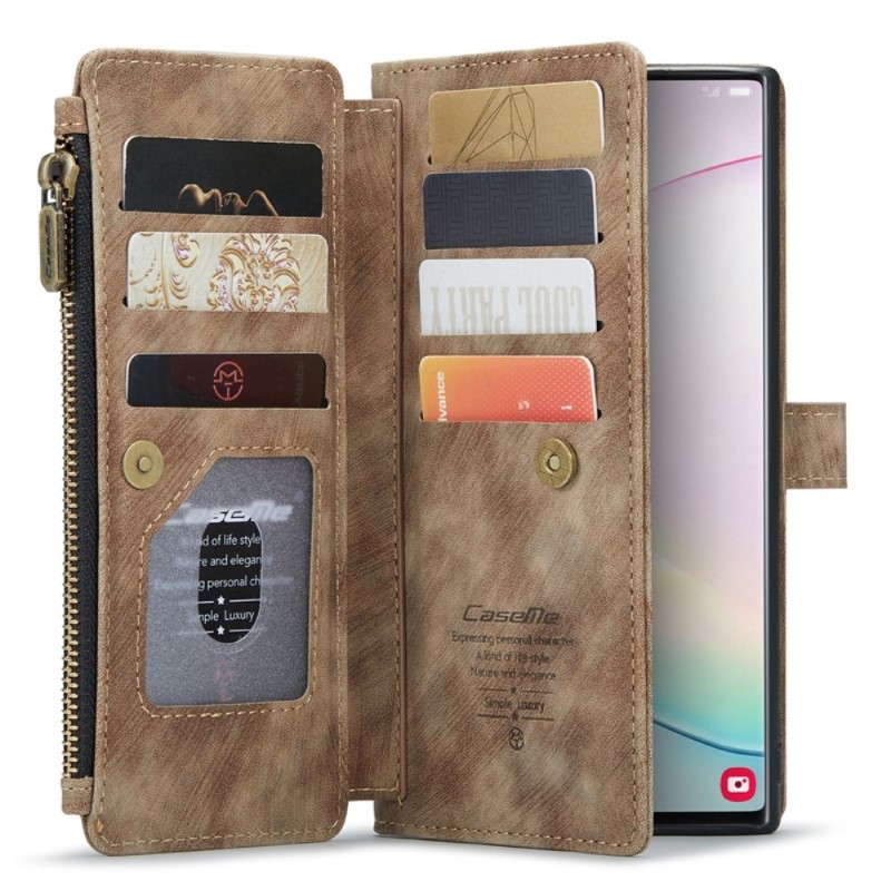 Pouzdro na Samsung Galaxy Note 10 Plus CASEME Deluxe hnědé