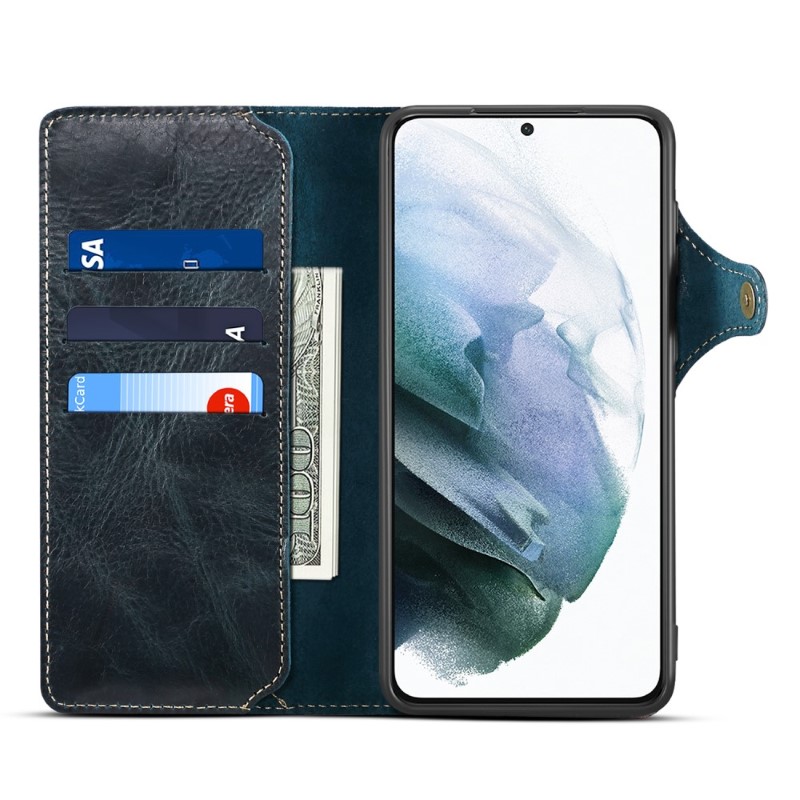 Pouzdro kožené Denior na Samsung Galaxy S23 FE modré