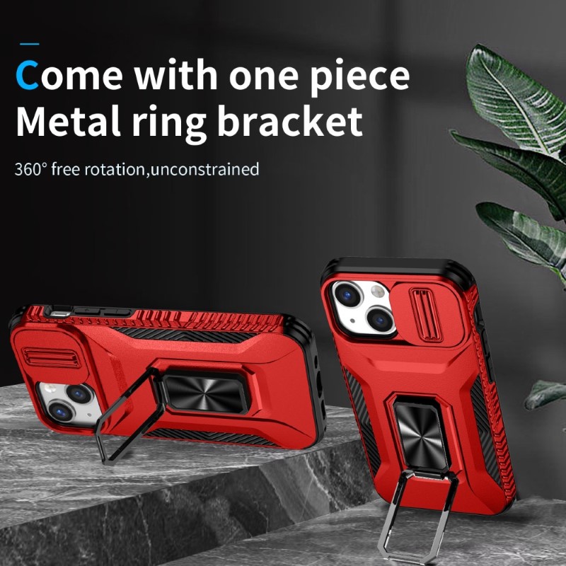 Kryt na iPhone 13 Mini odolný s krytkou na fotoaparát červený