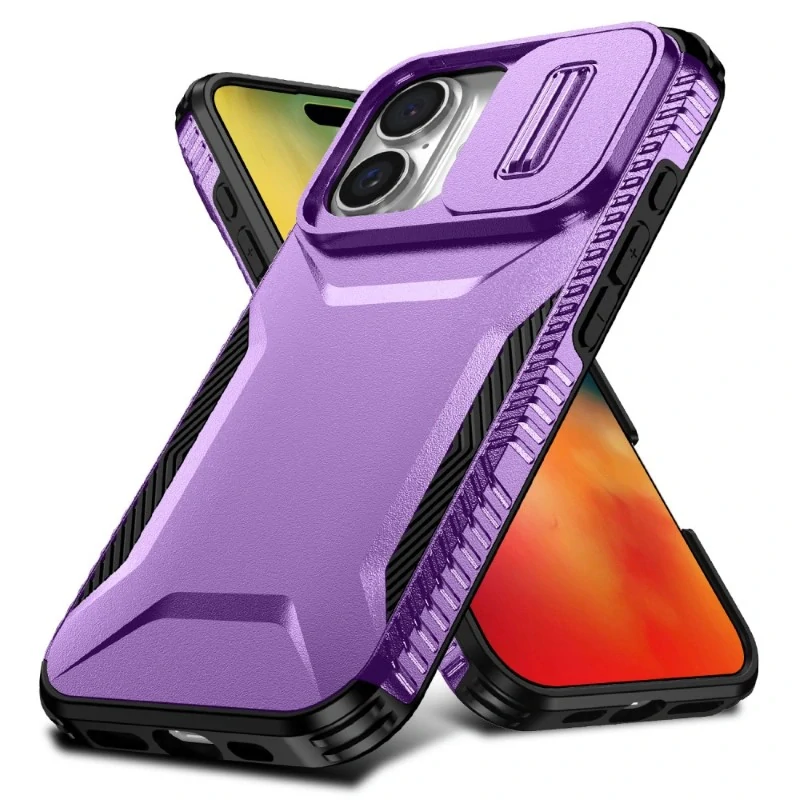 Kryt na iPhone 16 s krytkou na fotoaparát fialový