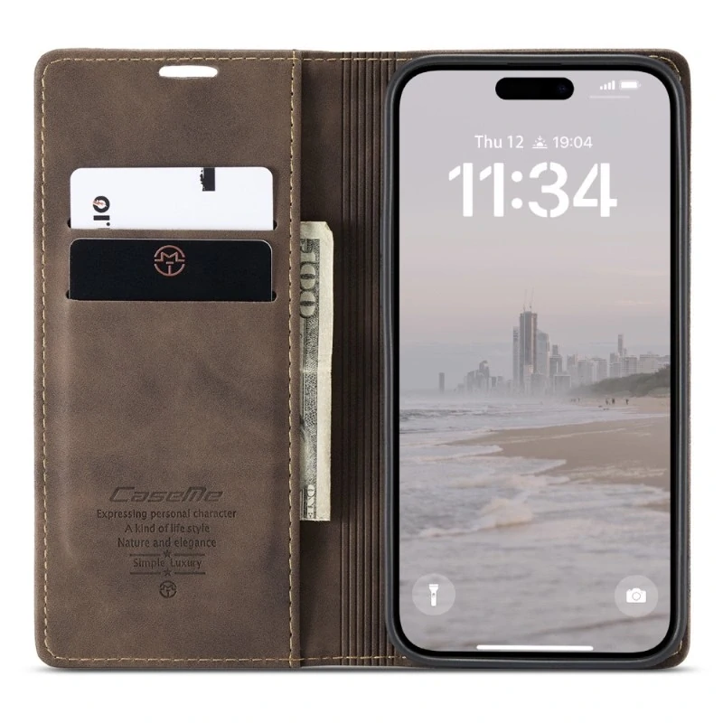 Pouzdro CASEME pro iPhone 16 hnědé