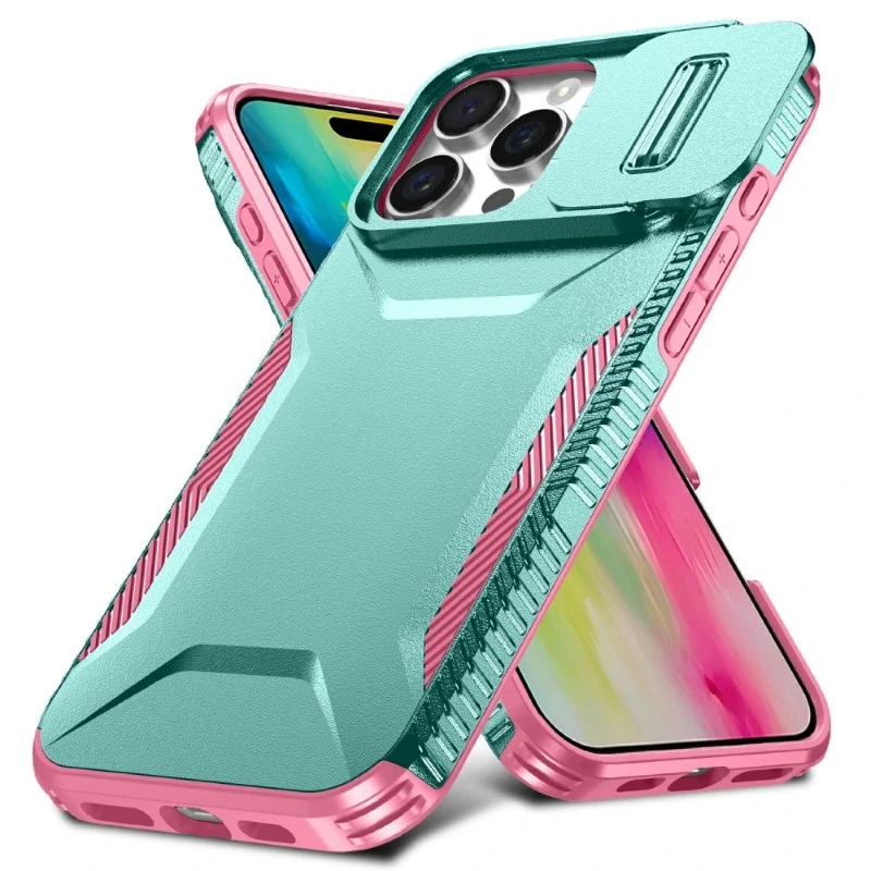 Kryt na iPhone 16 Pro s krytkou na fotoaparát světle modrý
