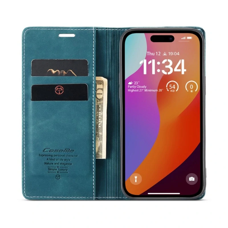 Pouzdro CASEME pro iPhone 16 Pro modré