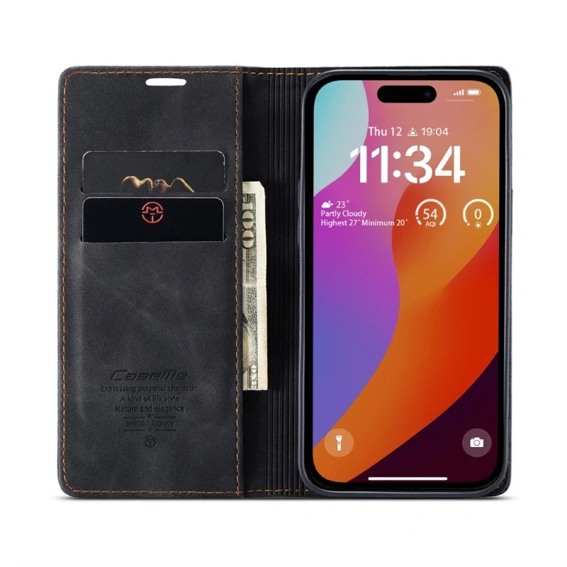 Pouzdro CASEME pro iPhone 16 Pro černé