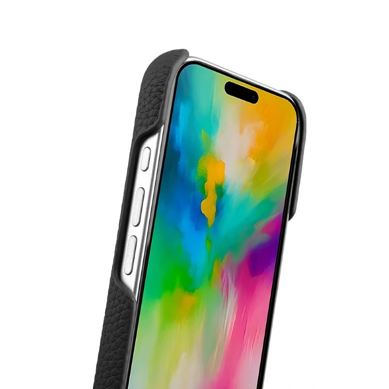 Kryt MELKCO na iPhone 16 Pro Kožený s podporou MAGSAFE černý