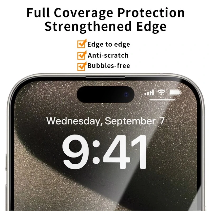 Tvrzené sklo na iPhone 16 Pro 2.5D, 9H