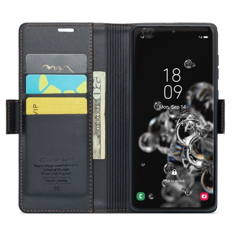 Pouzdro na Samsung Galaxy S20 Ultra CASEME smooth černé