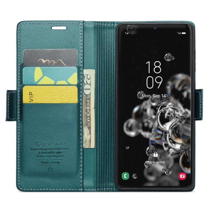 Pouzdro na Samsung Galaxy S20 Ultra CASEME smooth zelené