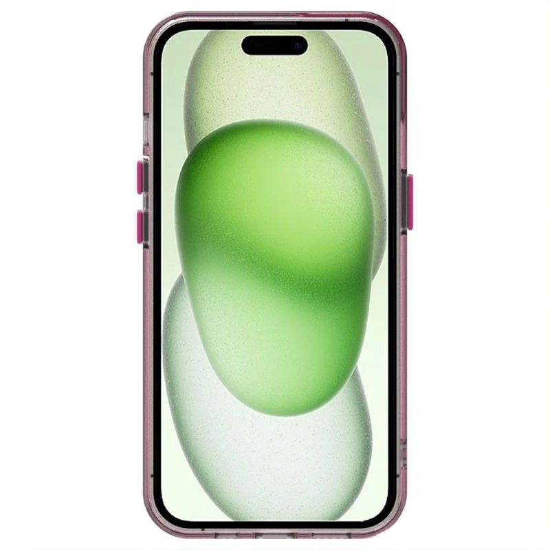 Kryt na iPhone 15 gumový Candy (podpora MagSafe) růžový