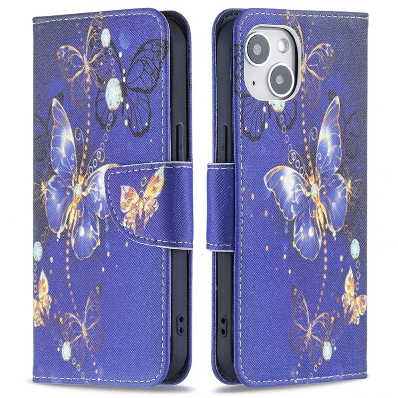 Pouzdro pro iPhone 15 Motýl fialové