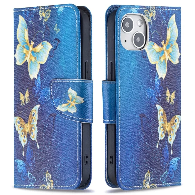 Pouzdro pro iPhone 15 Motýl modré