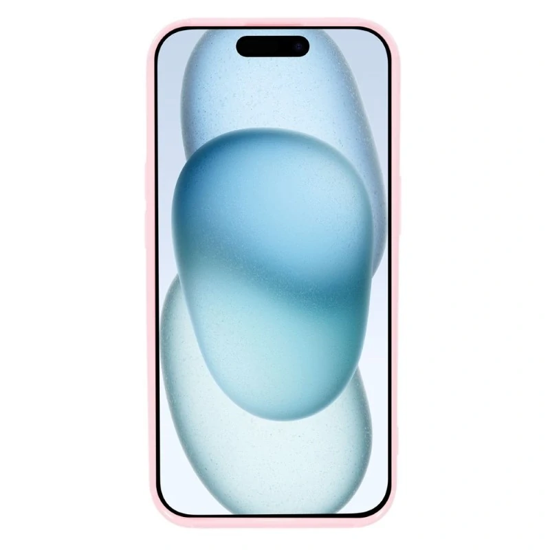 Kryt na iPhone 15 Srdíčka růžový