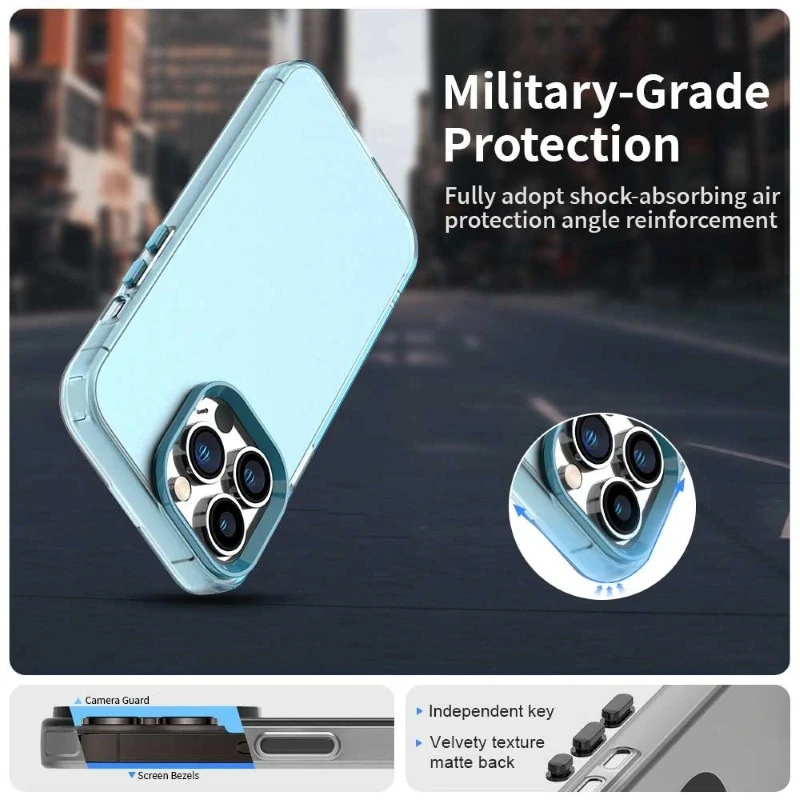 Kryt na iPhone 15 Pro gumový Matte modrý