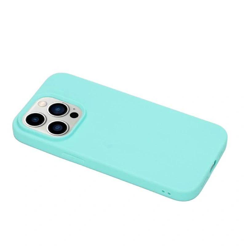 Kryt na iPhone 15 Pro gumový Premium světle modrý