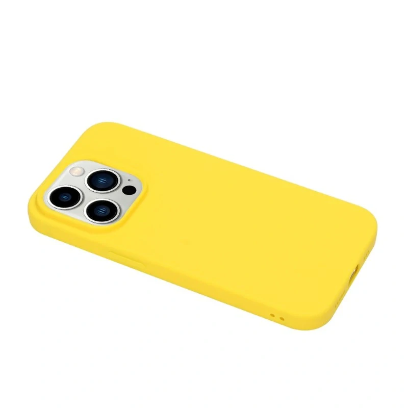 Kryt na iPhone 15 Pro gumový Premium žlutý