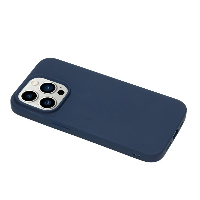 Kryt na iPhone 15 Pro gumový Premium tmavě modrý