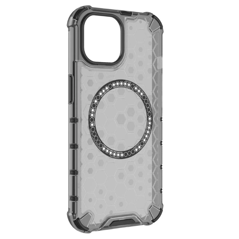 Kryt na iPhone 14 odolný Honeycomb s podporou Magsafe černý
