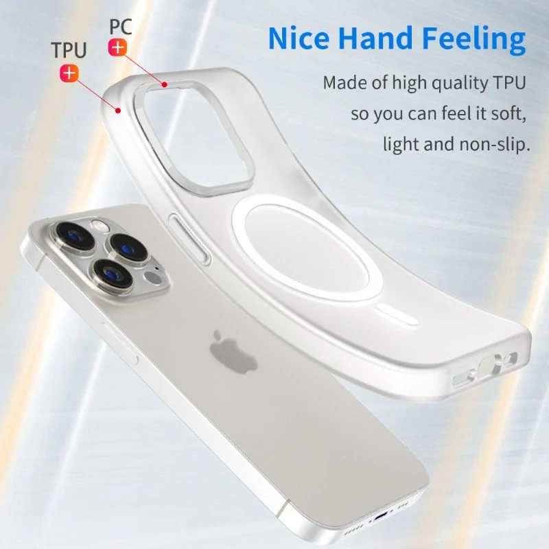Kryt na iPhone 14 Pro gumový Candy (podpora MagSafe) bílý