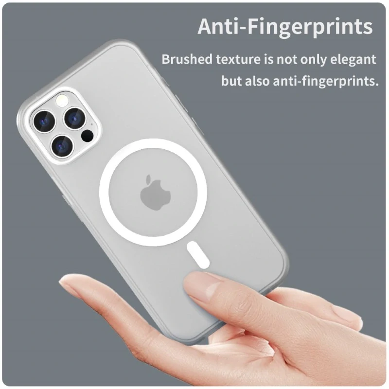 Kryt na iPhone 12 / 12 Pro gumový Candy (podpora MagSafe) bílý