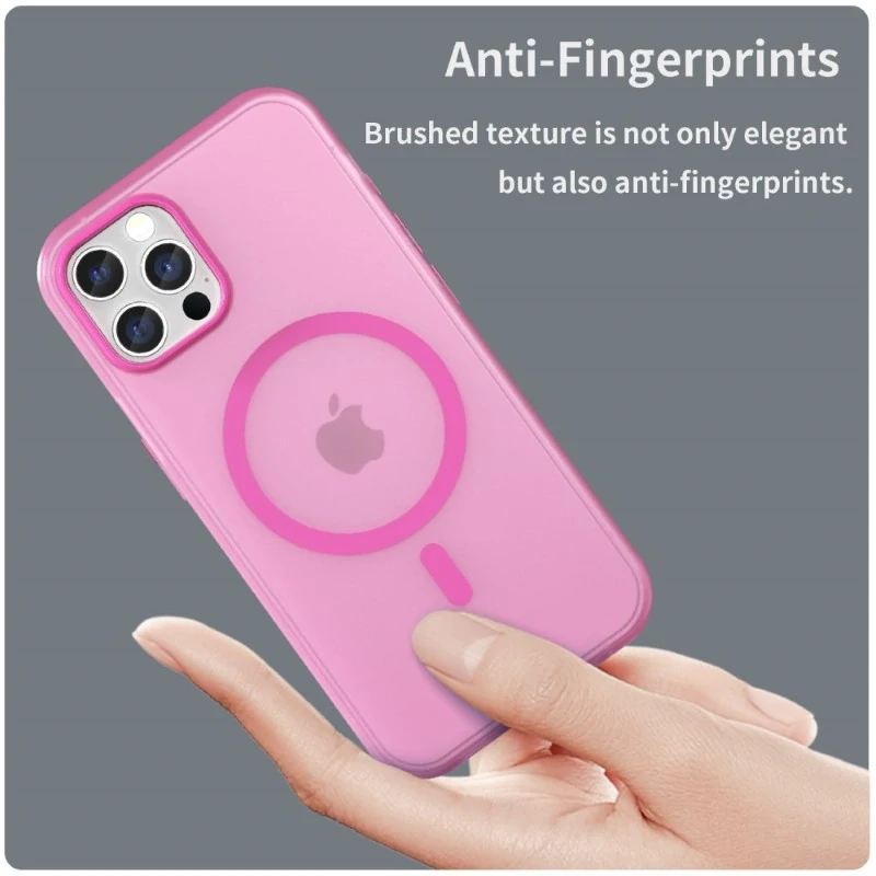 Kryt na iPhone 12 / 12 Pro gumový Candy (podpora MagSafe) růžový