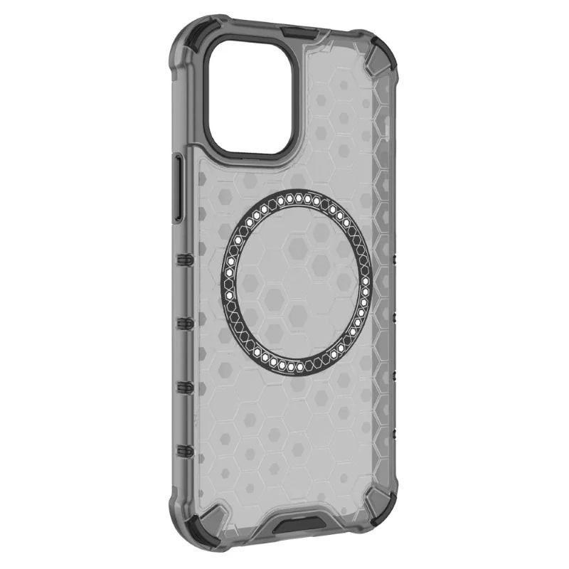 Kryt na iPhone 12 / 12 Pro odolný Honeycomb s podporou Magsafe černý