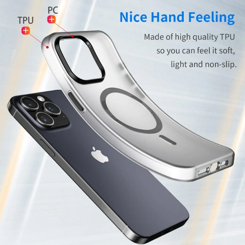 Kryt na iPhone 15 Pro Max gumový Candy (podpora MagSafe) černý