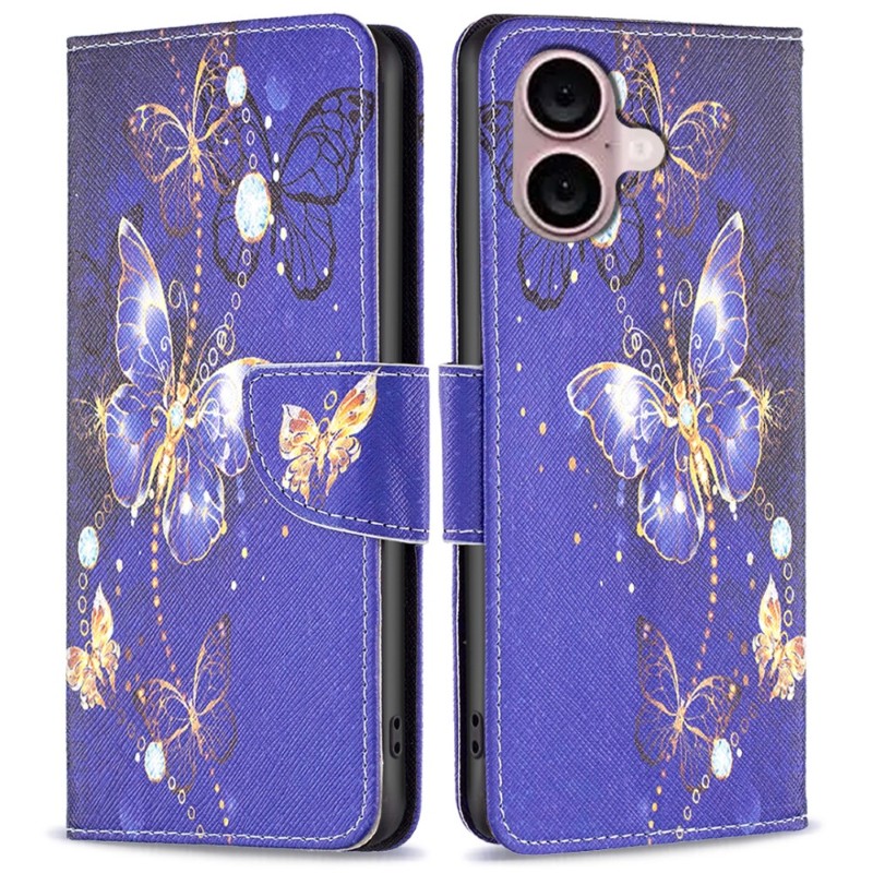 Pouzdro pro iPhone 16 Motýl fialové