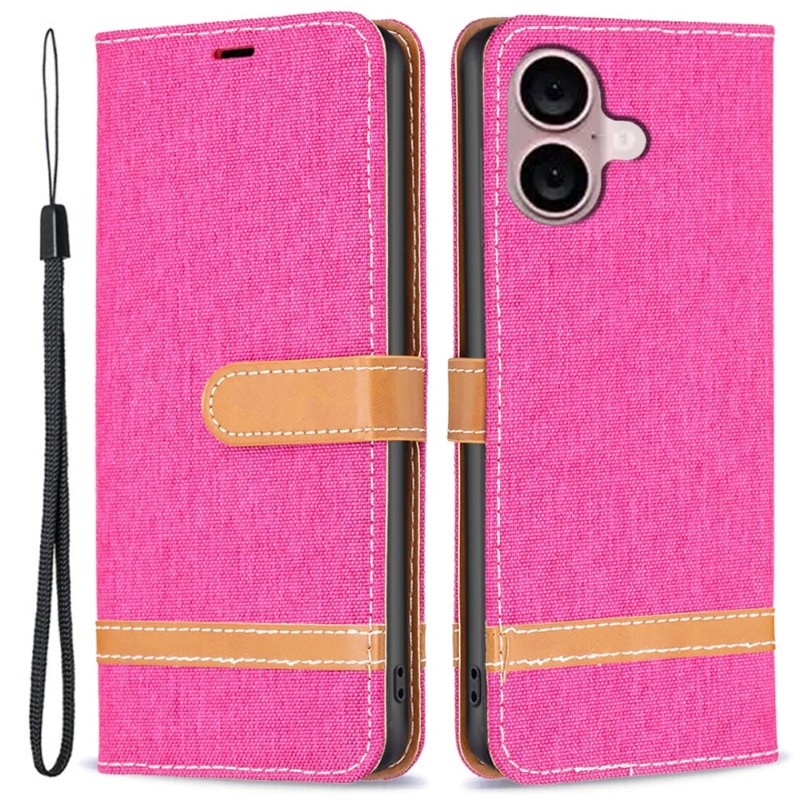 Pouzdro pro iPhone 16 Jeans růžové