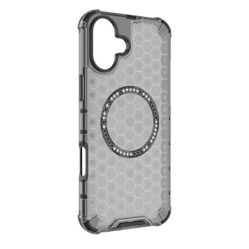 Kryt na iPhone 16 odolný Honeycomb s podporou Magsafe černý
