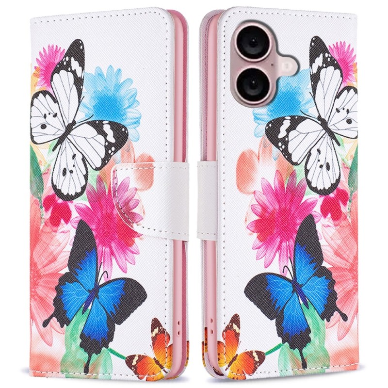 Pouzdro pro iPhone 16 Motýli bílé