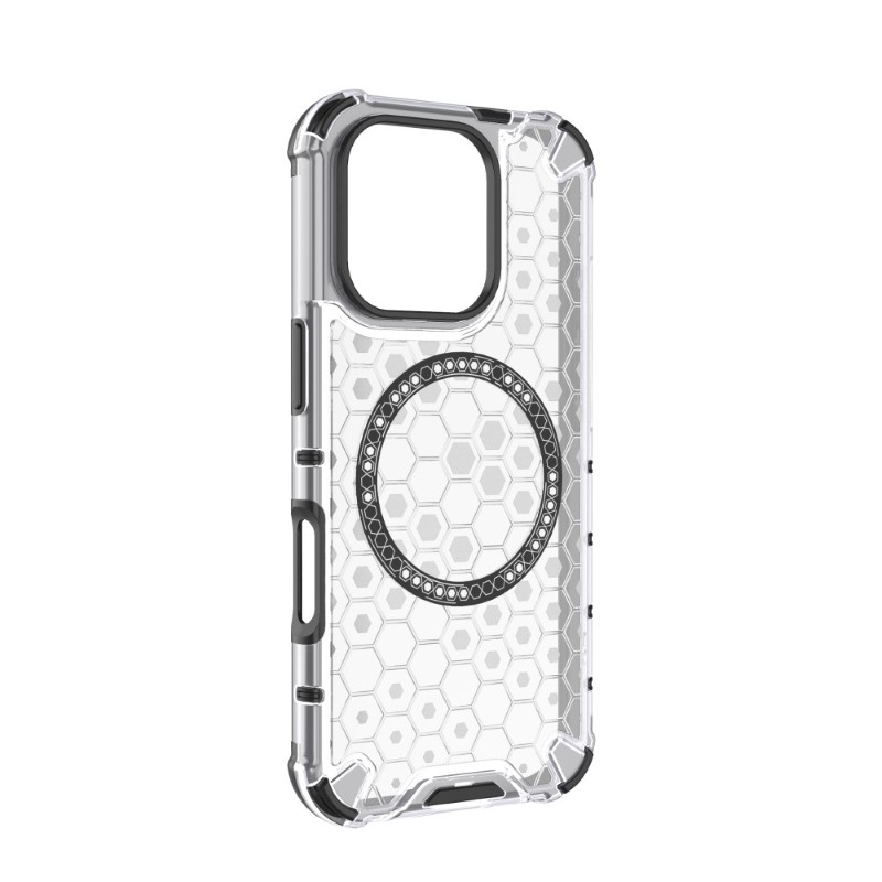Kryt na iPhone 16 Pro odolný Honeycomb s podporou Magsafe čirý