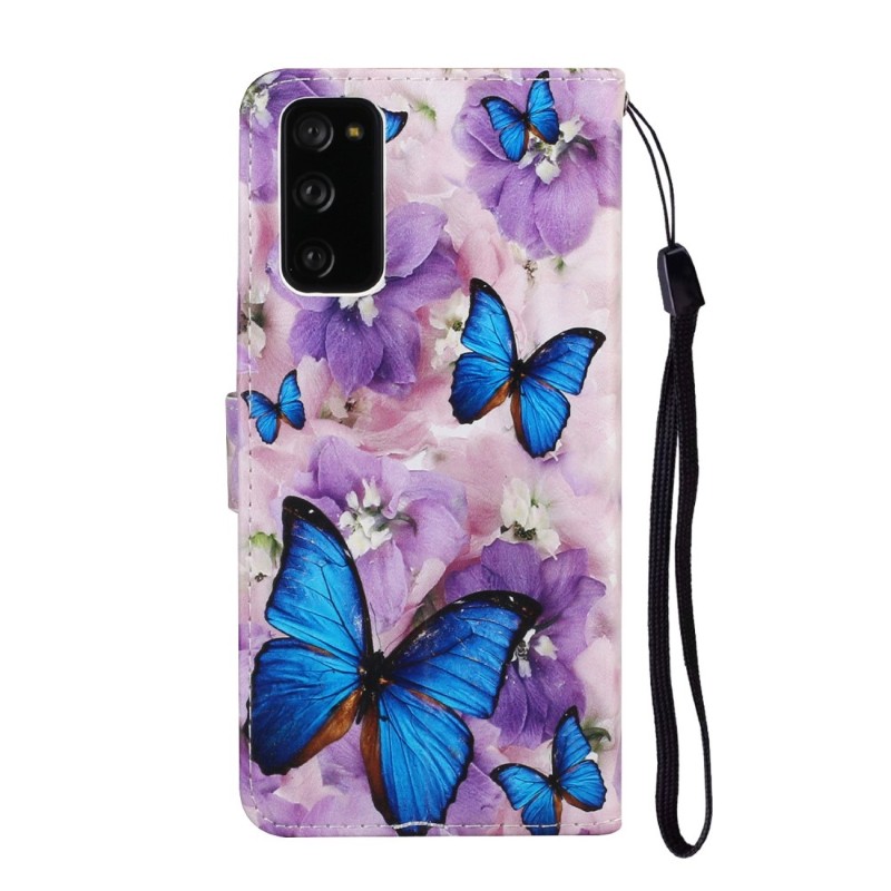 Pouzdro na Samsung Galaxy S20 Motýl fialové