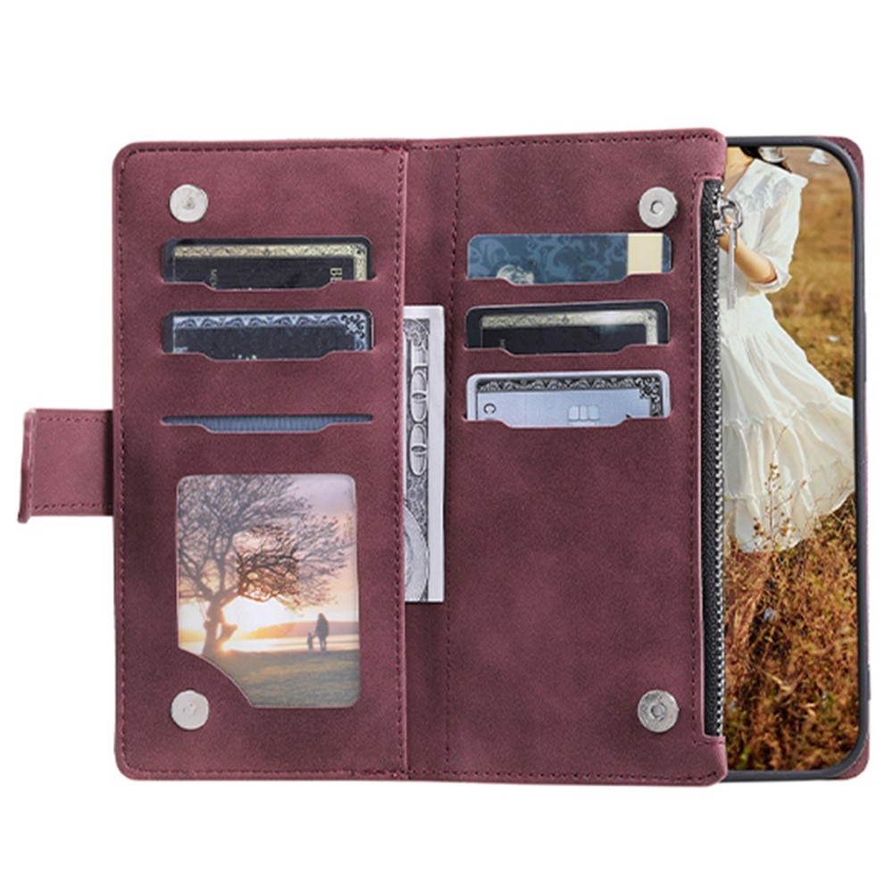 Pouzdro pro iPhone 14 Pro Max Luxury Double Layer vínové