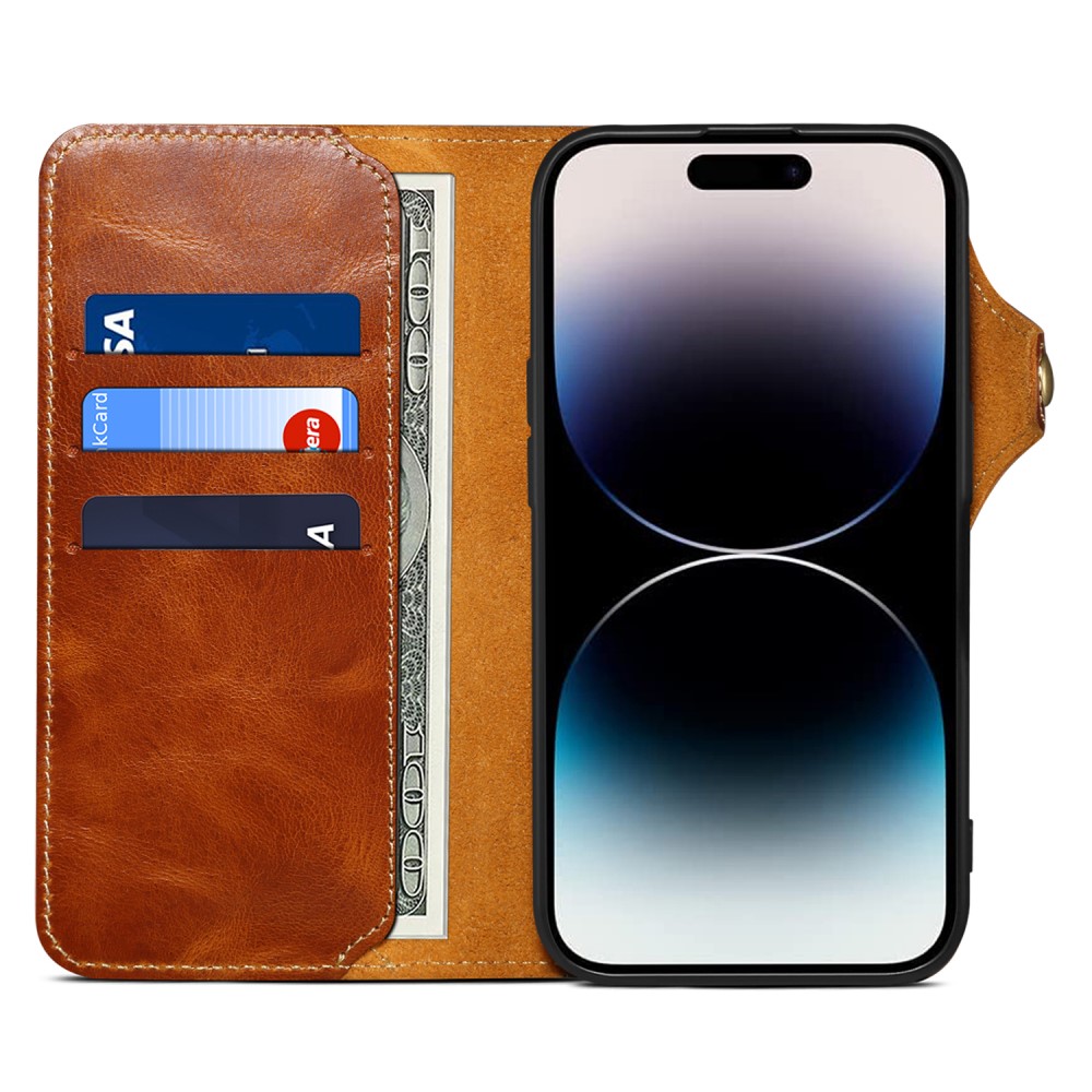 Pouzdro na iPhone 16 Pro Denior Kožené hnědé