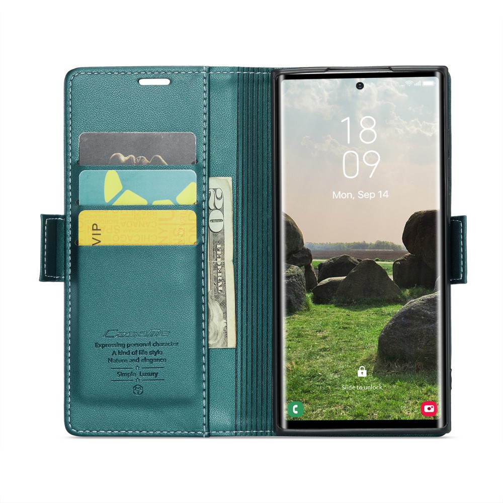 Pouzdro na Samsung Galaxy S25 Ultra CASEME smooth zelené