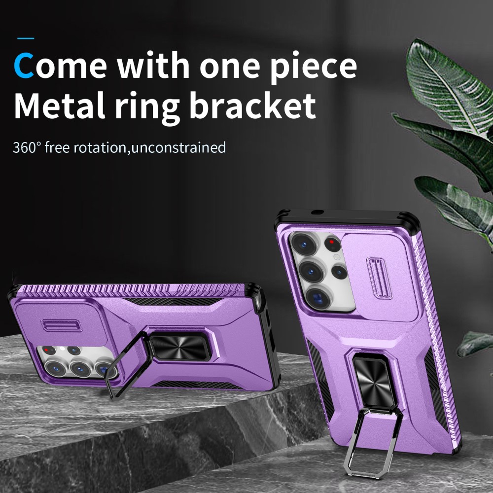 Kryt na Samsung Galaxy S25 Ultra odolný s krytkou na fotoaparát fialový