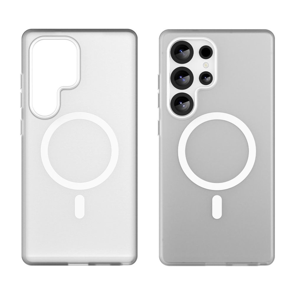 Kryt na Samsung Galaxy S25 Ultra gumový Magnetic (podpora MagSafe) bílý