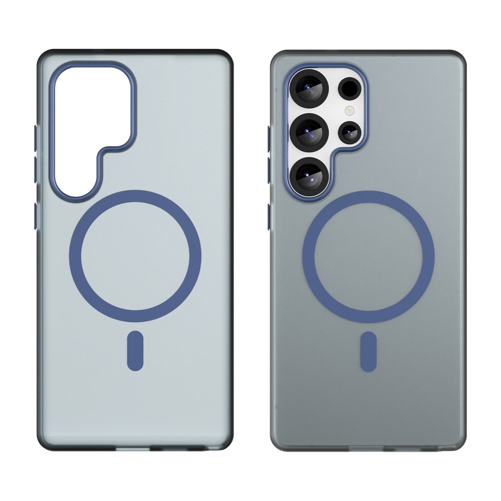 Kryt na Samsung Galaxy S25 Ultra gumový Magnetic (podpora MagSafe) tmavě modrý
