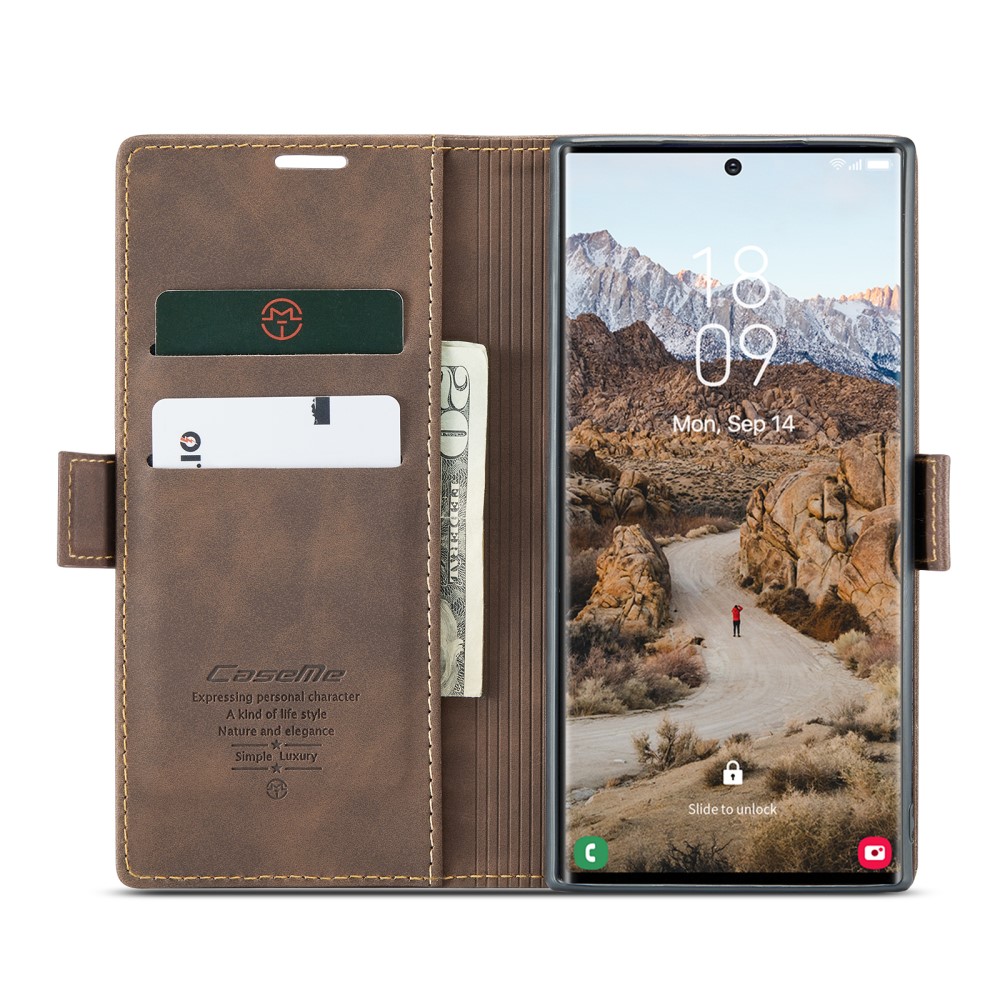 Pouzdro na Samsung Galaxy S25 Ultra CASEME hnědé