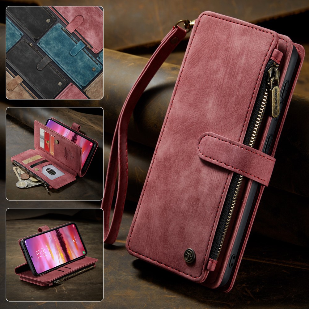 Pouzdro na Samsung Galaxy S25 CASEME Deluxe červené