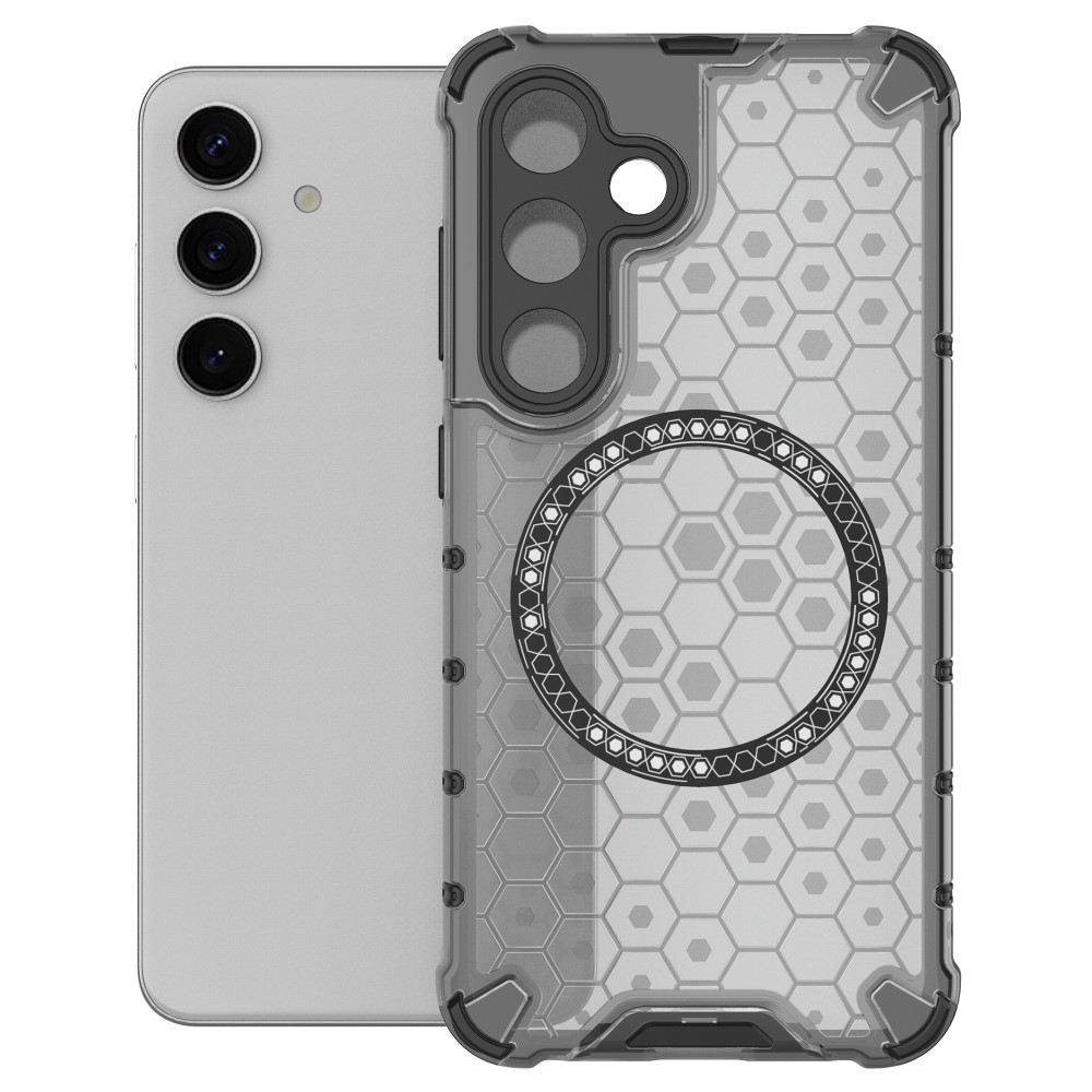 Kryt na Samsung Galaxy S24 odolný Honeycomb s podporou Magsafe šedý