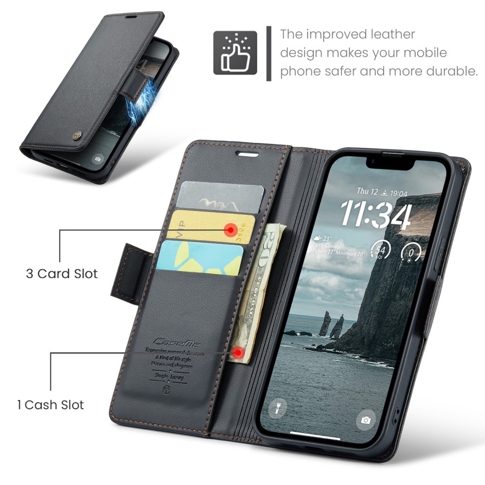Pouzdro na iPhone 16E CASEME Smooth černé