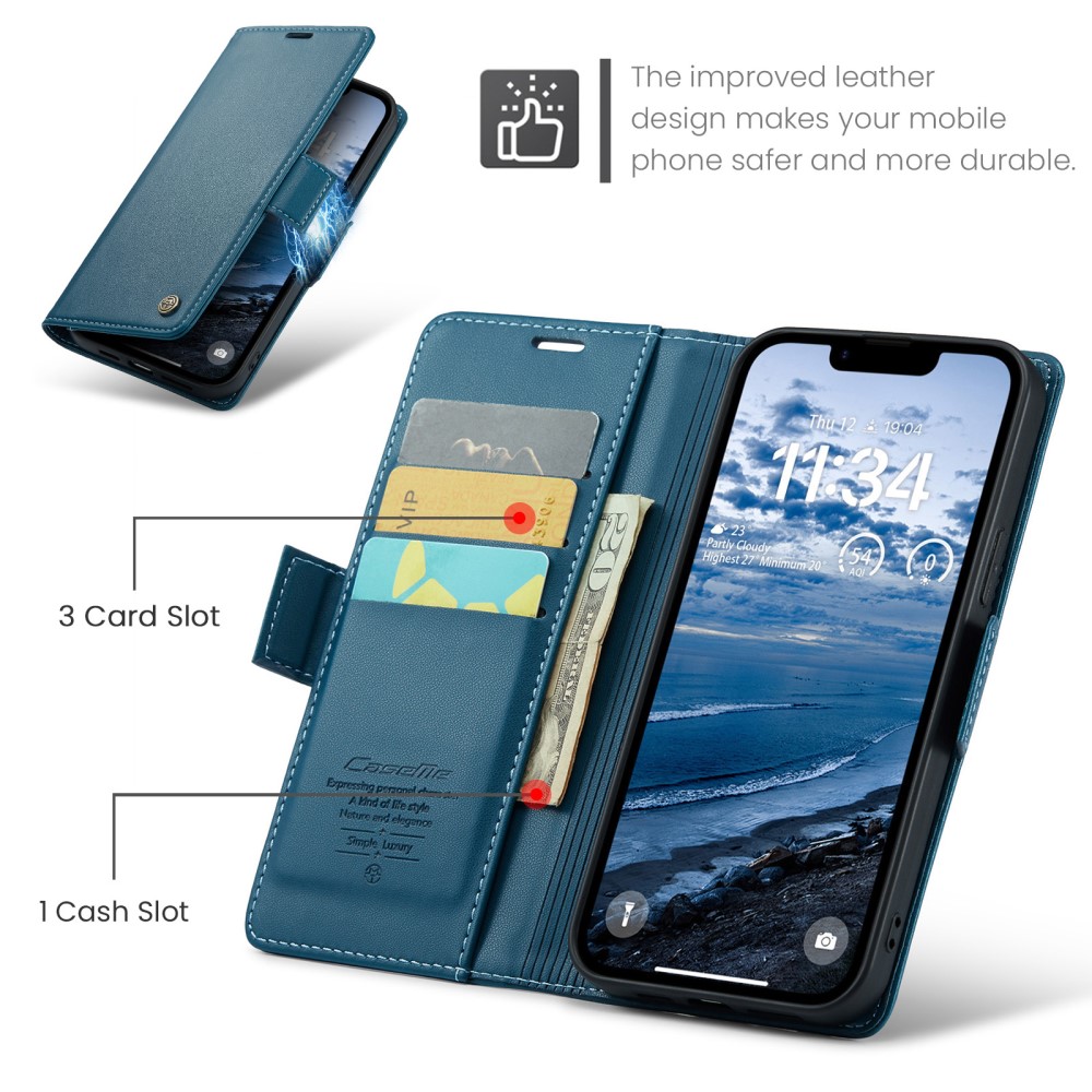 Pouzdro na iPhone 16E CASEME Smooth modré