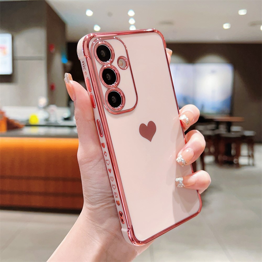 Kryt na Samsung Galaxy S25 Srdíčko růžový