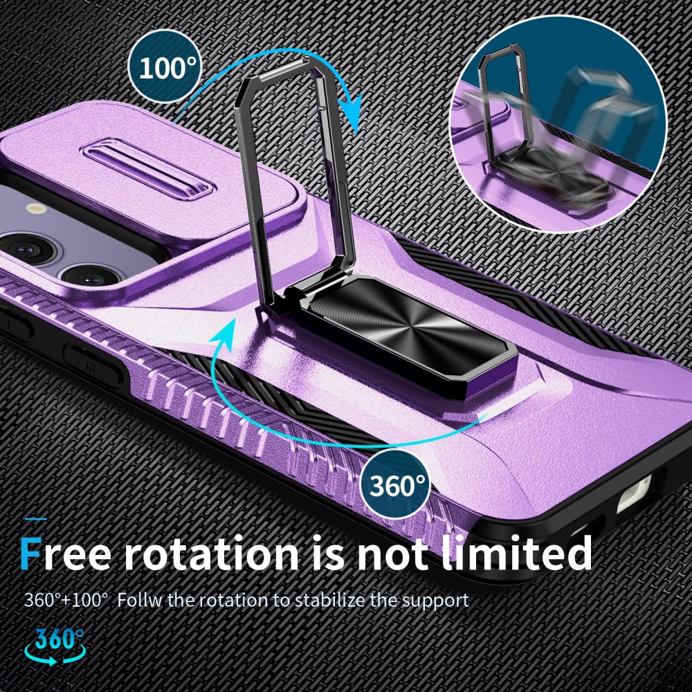 Kryt na Samsung Galaxy S24 FE odolný s krytkou na fotoaparát fialový