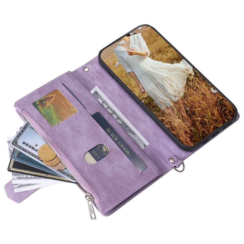Pouzdro na Samsung Galaxy S24 FE Luxury Double Layer fialové